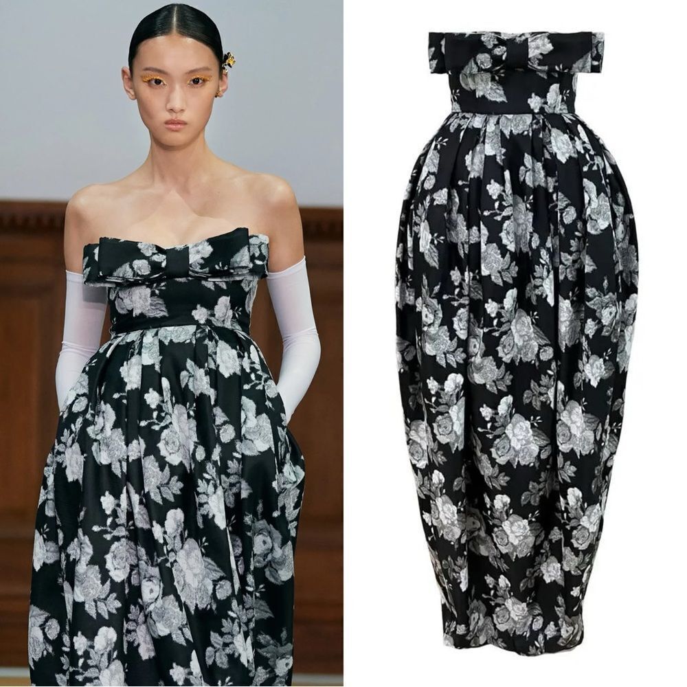NEW MING MA RUNWAY Bow-Detailed Crepe Satin Midi Dress